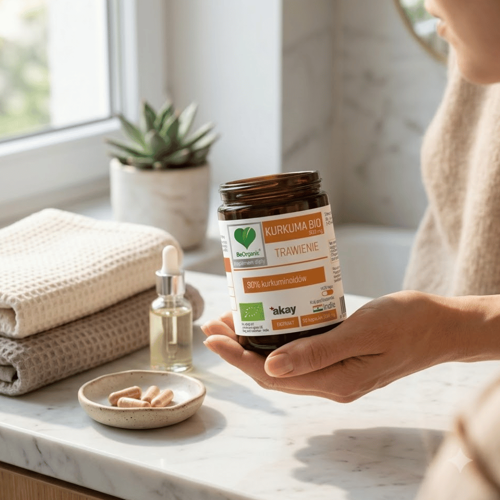 Kurkuma BIO BeOrganic Stawy Wątroba Trawienie Kapsułki Bez Cukru 50 szt. — miniatura 5