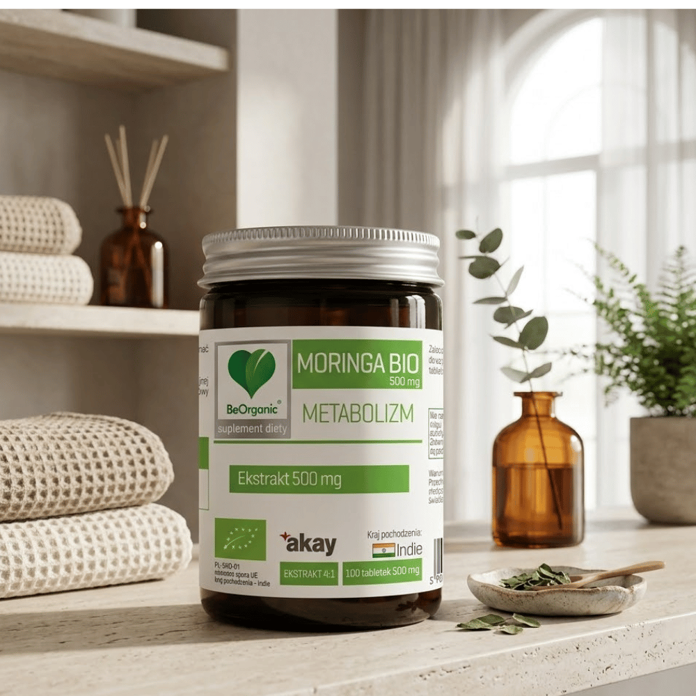 Moringa Ekstrakt BIO BeOrganic Cukier Energia Tabletki Bez Cukru 100 szt. — miniatura 4