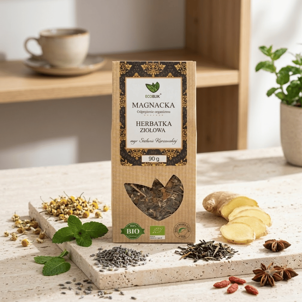 Herbatka Magnacka BIO – Ekologiczna Mieszanka Ziołowa na Relaks, Stres i Dobry Sen (50g) | EcoBlik — miniatura 3