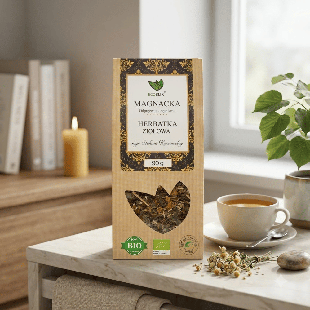 Herbatka Magnacka BIO – Ekologiczna Mieszanka Ziołowa na Relaks, Stres i Dobry Sen (50g) | EcoBlik — miniatura 5