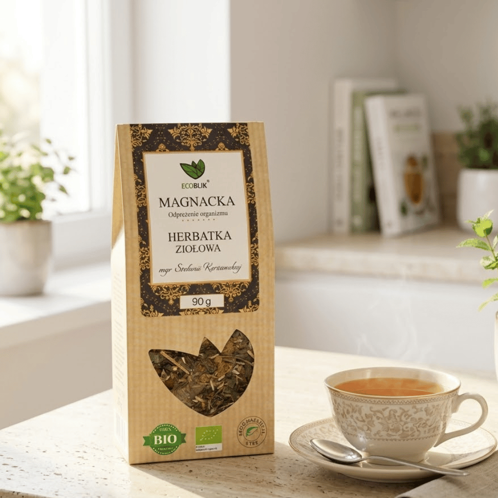 Herbatka Magnacka BIO – Ekologiczna Mieszanka Ziołowa na Relaks, Stres i Dobry Sen (50g) | EcoBlik — miniatura 4