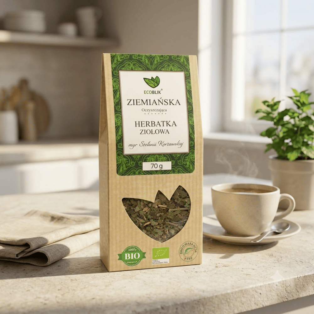 Herbatka Ziemiańska BIO – Lekkie Trawienie, Zdrowa Wątroba i Detoks (70g) | EcoBlik — miniatura 2