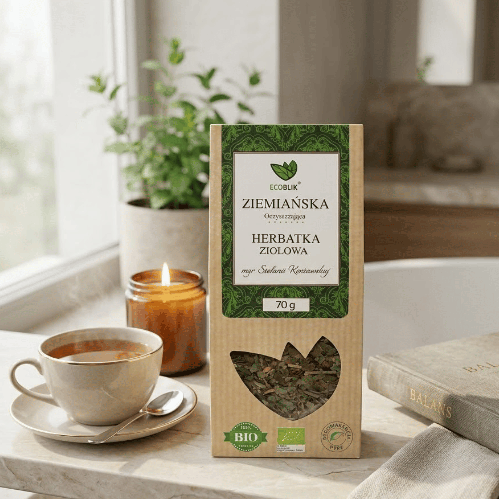 Herbatka Ziemiańska BIO – Lekkie Trawienie, Zdrowa Wątroba i Detoks (70g) | EcoBlik — miniatura 5