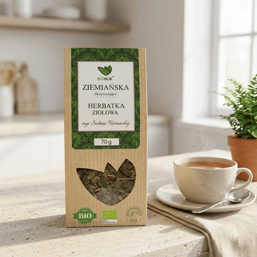 Herbatka Ziemiańska BIO – Lekkie Trawienie, Zdrowa Wątroba i Detoks (70g) | EcoBlik — miniatura 4