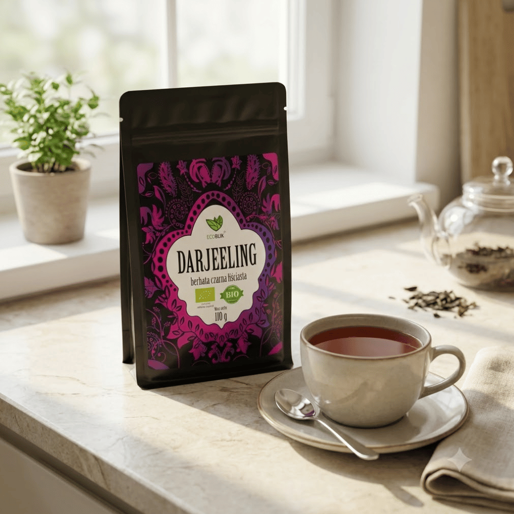 Herbata Czarna Darjeeling BIO – "Szampan Wśród Herbat", Delikatna i Szlachetna (110g) — miniatura 2