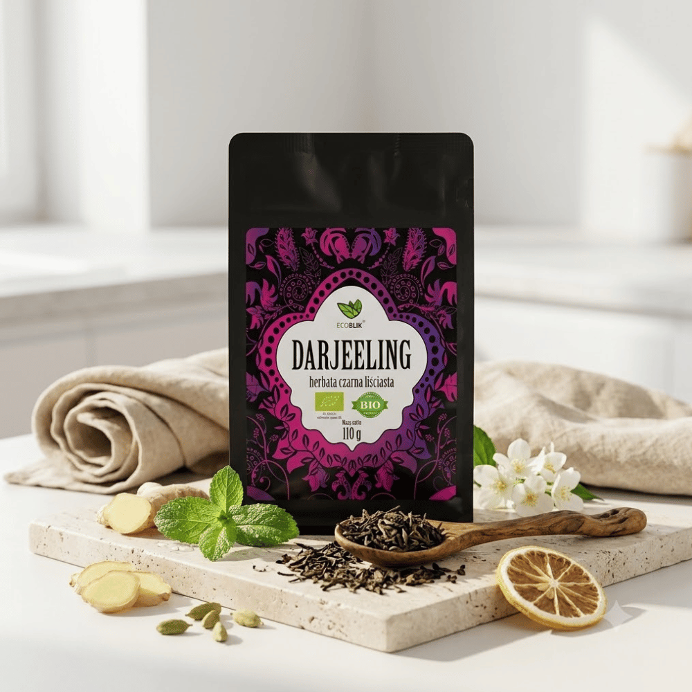 Herbata Czarna Darjeeling BIO – "Szampan Wśród Herbat", Delikatna i Szlachetna (110g) — miniatura 3