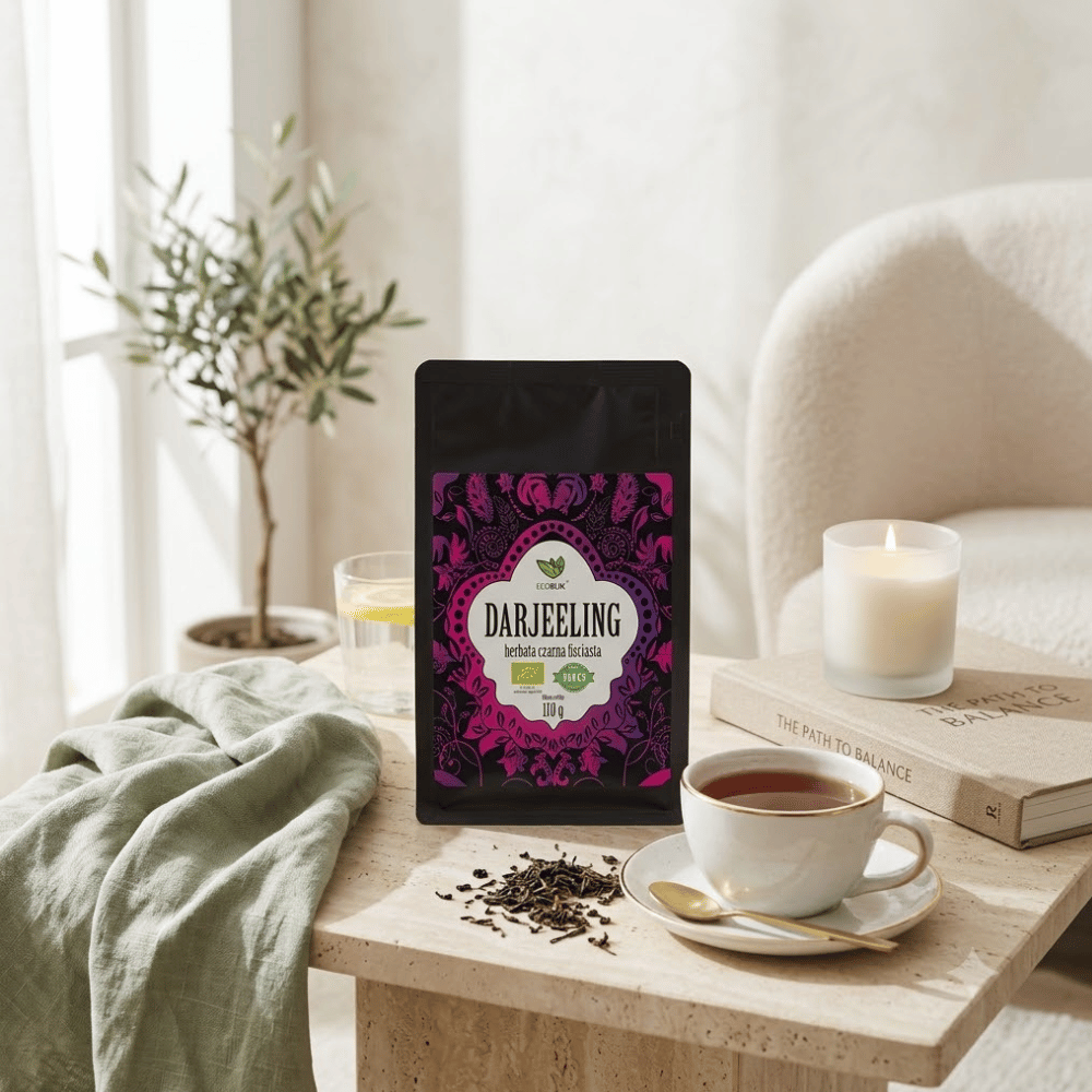 Herbata Czarna Darjeeling BIO – "Szampan Wśród Herbat", Delikatna i Szlachetna (110g) — miniatura 5
