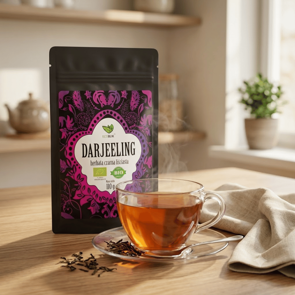 Herbata Czarna Darjeeling BIO – "Szampan Wśród Herbat", Delikatna i Szlachetna (110g) — miniatura 4
