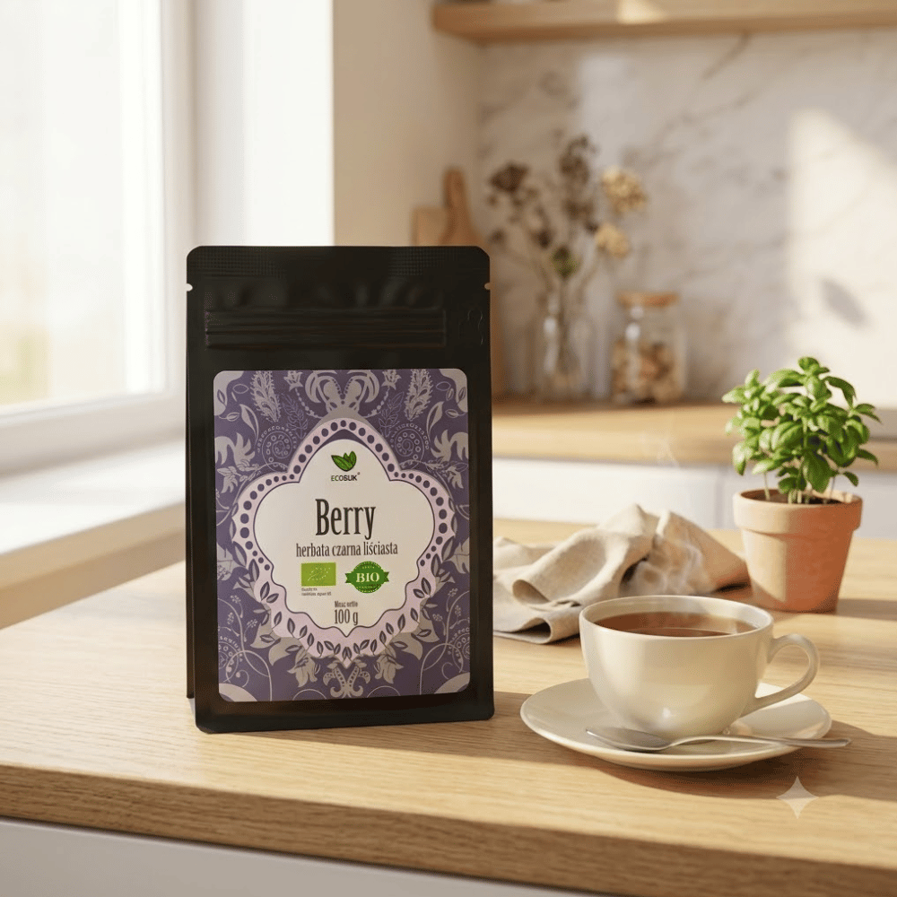 Herbata Czarna Berry BIO – Ekologiczna, Liściasta z Owocami Leśnymi (100g) | EcoBlik — miniatura 2