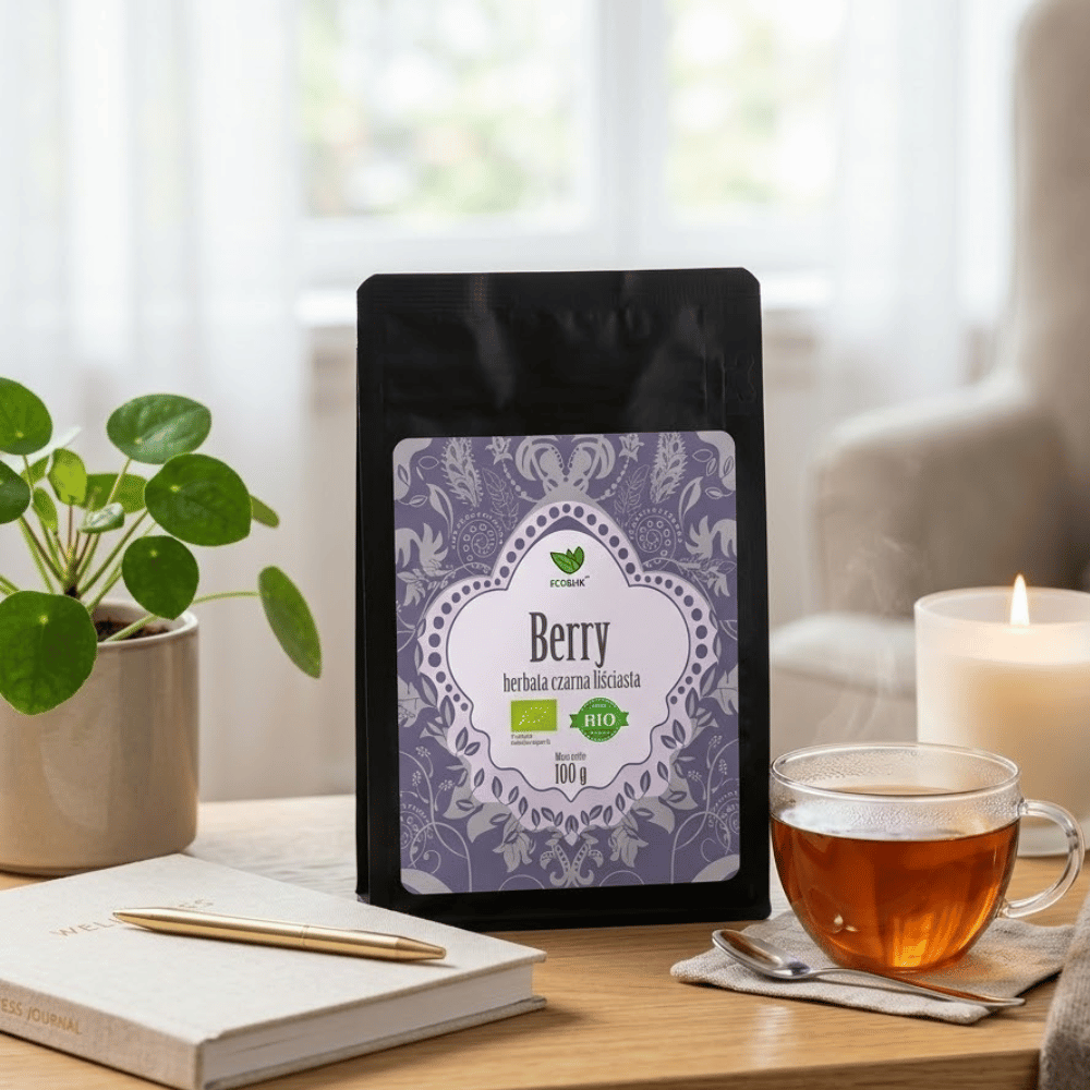 Herbata Czarna Berry BIO – Ekologiczna, Liściasta z Owocami Leśnymi (100g) | EcoBlik — miniatura 5