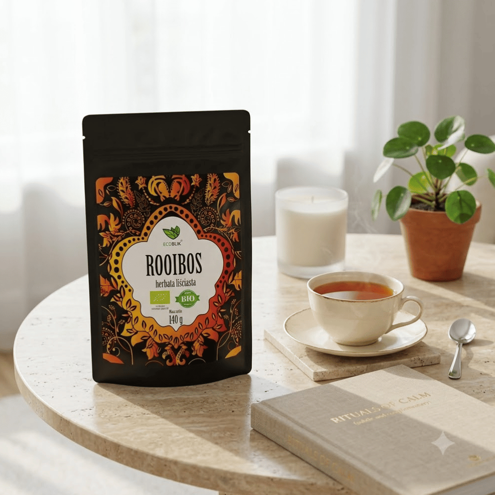 Herbata Rooibos BIO – Czysty Ekologiczny Czerwonokrzew Afrykański (140g) | EcoBlik — miniatura 5