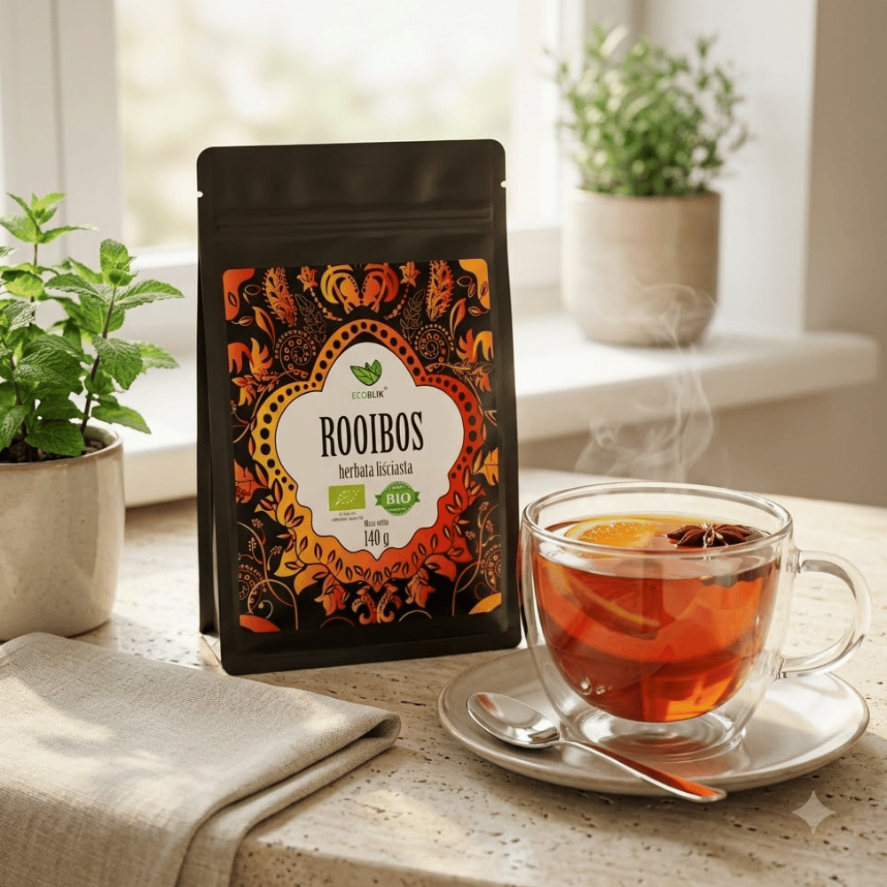 Herbata Rooibos BIO – Czysty Ekologiczny Czerwonokrzew Afrykański (140g) | EcoBlik — miniatura 4