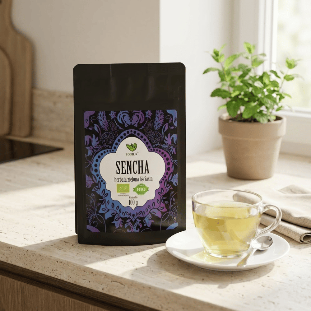 Herbata Zielona Sencha BIO – Przyspiesza Metabolizm, Antyoksydanty i Energia (100g) | EcoBlik — miniatura 2