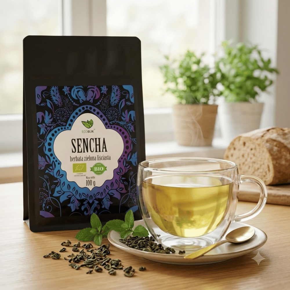 Herbata Zielona Sencha BIO – Przyspiesza Metabolizm, Antyoksydanty i Energia (100g) | EcoBlik — miniatura 3