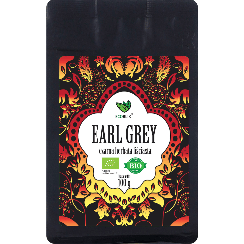 Herbata Czarna Earl Grey BIO – Relaks, Energia i Jasność Umysłu (100g) | EcoBlik