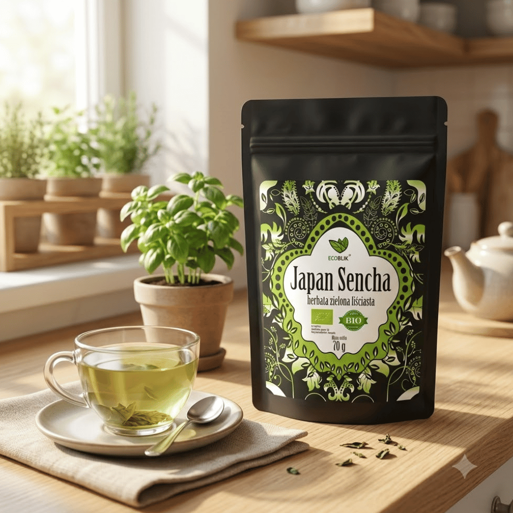 Herbata Japan Sencha BIO – Oryginalna Japońska Receptura, Metabolizm i Witalność (70g) | EcoBlik — miniatura 2