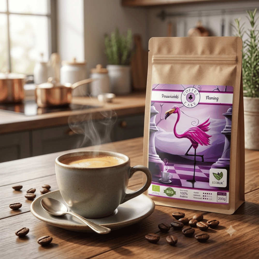 Kawa Ziarnista Peruwiański Flaming BIO – Zbalansowana Energia, Harmonijny Smak i Detoks 200g | EcoBlik — miniatura 4