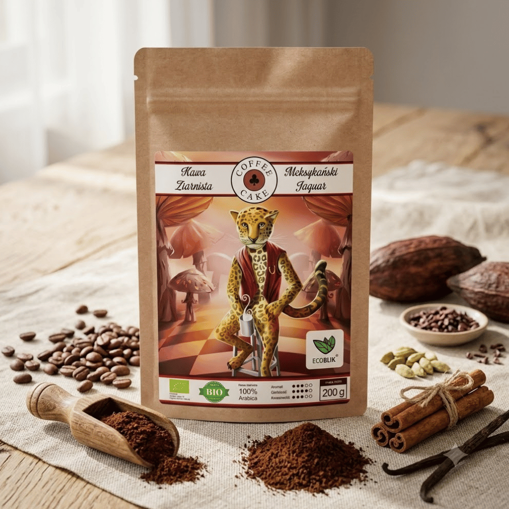 Kawa Ziarnista Meksykański Jaguar BIO – Dzika Energia, Focus i Wsparcie Metabolizmu 200g | EcoBlik — miniatura 3