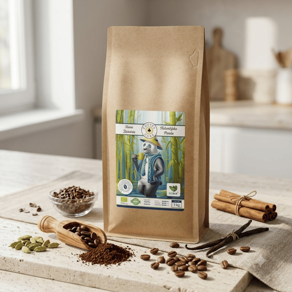 Kawa Ziarnista Kolumbijska Panda BIO – Klasyczny Balans, Karmelowe Nuty i Energia 1kg | EcoBlik — miniatura 3