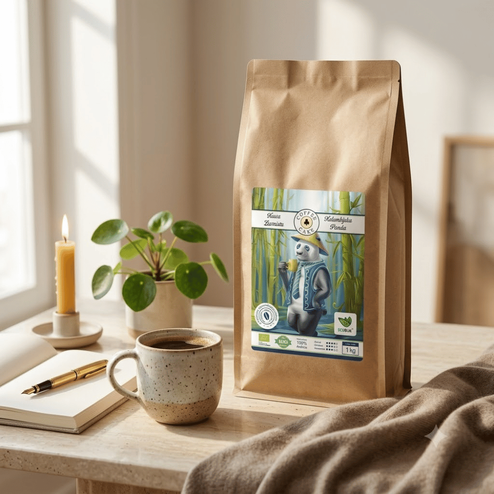 Kawa Ziarnista Kolumbijska Panda BIO – Klasyczny Balans, Karmelowe Nuty i Energia 1kg | EcoBlik — miniatura 5