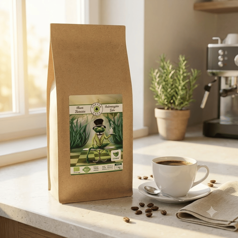 Kawa Ziarnista Indonezyjska Żaba BIO – Mocne Przebudzenie, Głęboki Smak i Focus 1kg | EcoBlik — miniatura 2