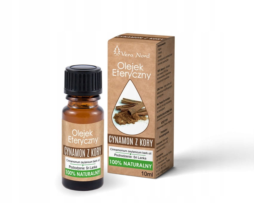 100% Naturalny Olejek Eteryczny – Cynamon z Kory (Vera Nord, 10 ml)