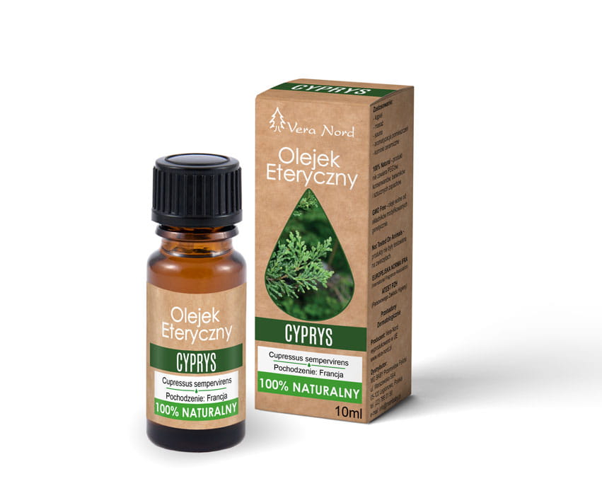 100% Naturalny Olejek Eteryczny – Cyprys (Vera Nord, 10 ml)