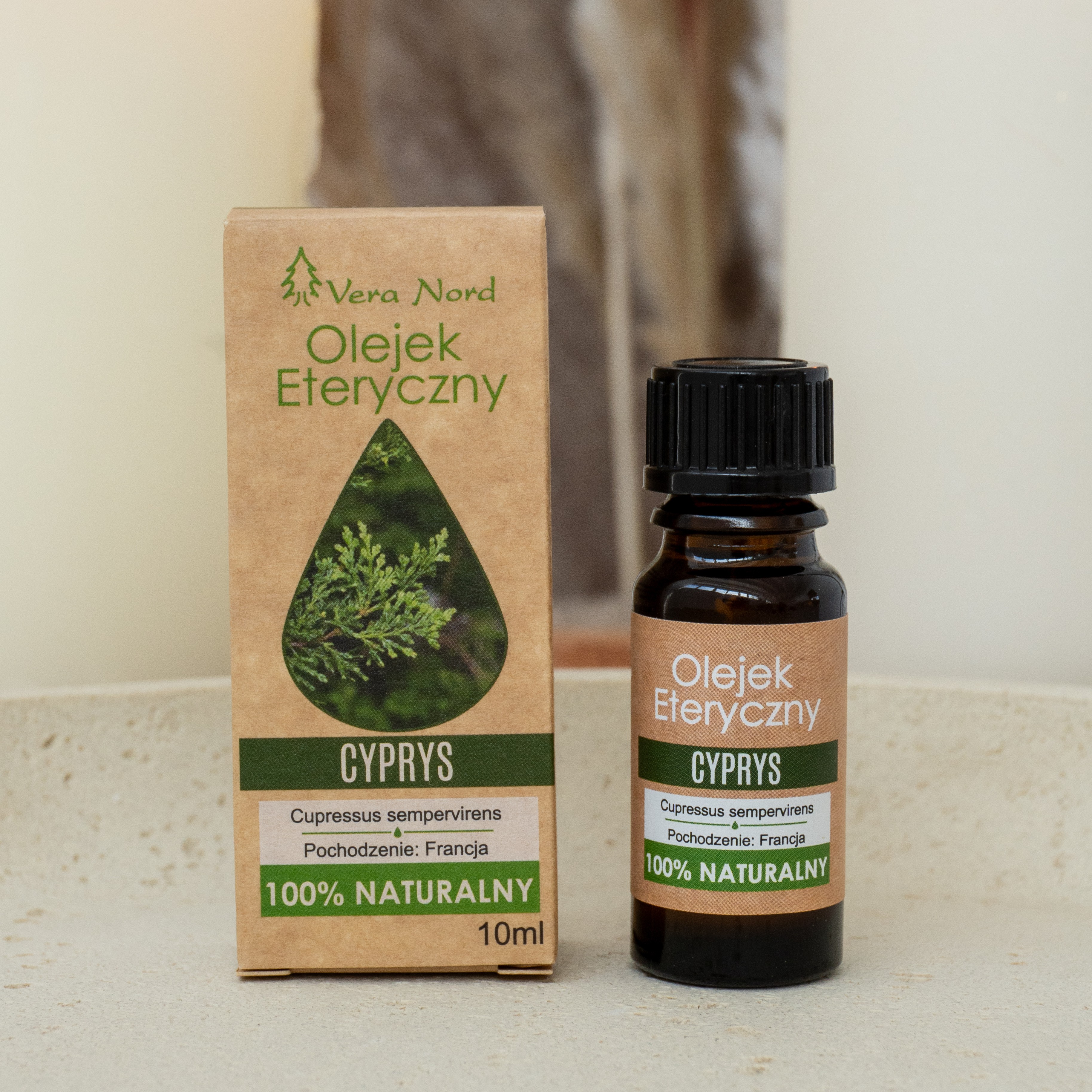 100% Naturalny Olejek Eteryczny – Cyprys (Vera Nord, 10 ml) — miniatura 4