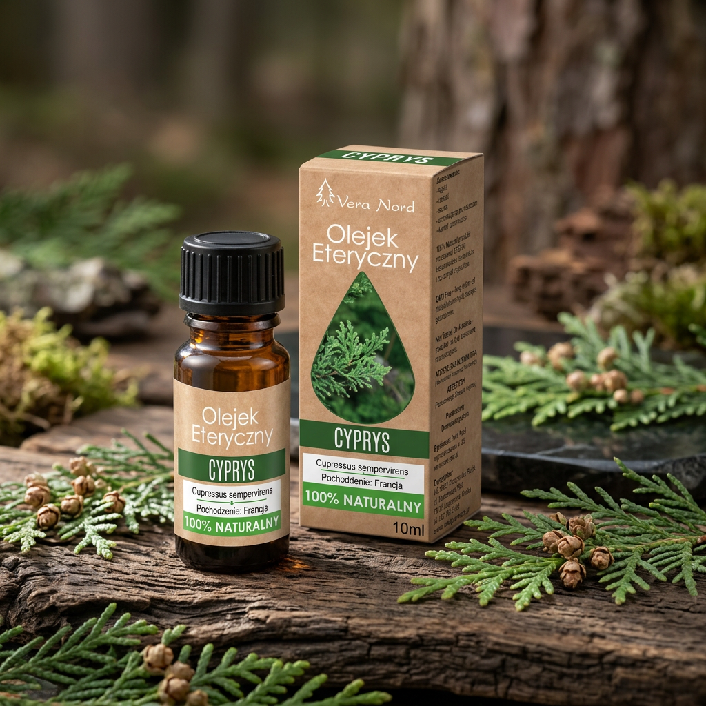 100% Naturalny Olejek Eteryczny – Cyprys (Vera Nord, 10 ml) — miniatura 5