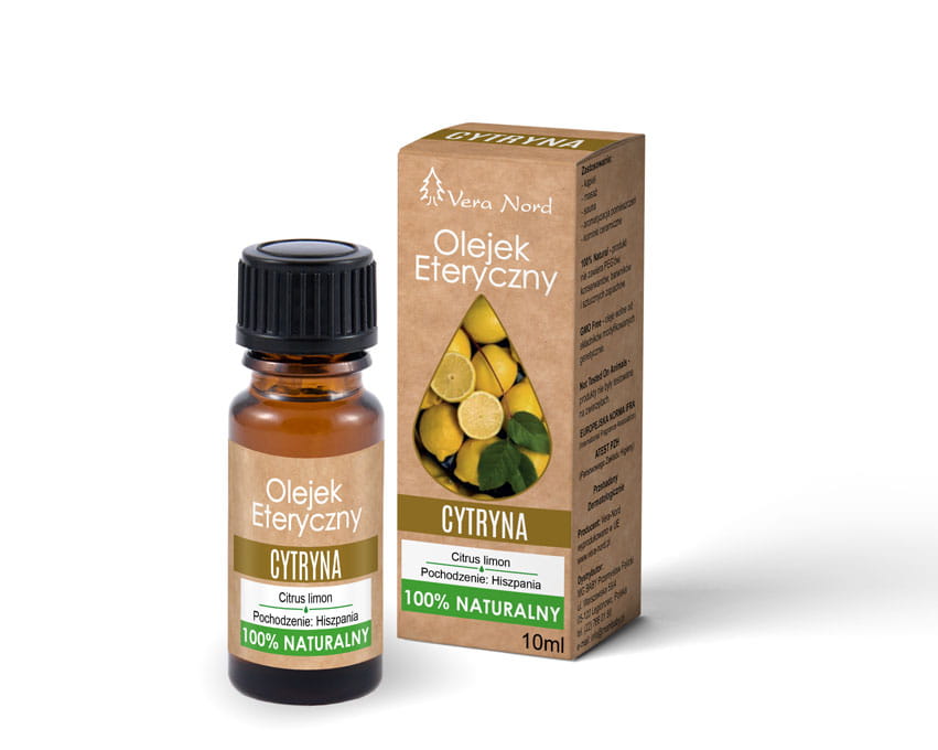 100% Naturalny Olejek Eteryczny – Cytryna (Vera Nord, 10 ml)