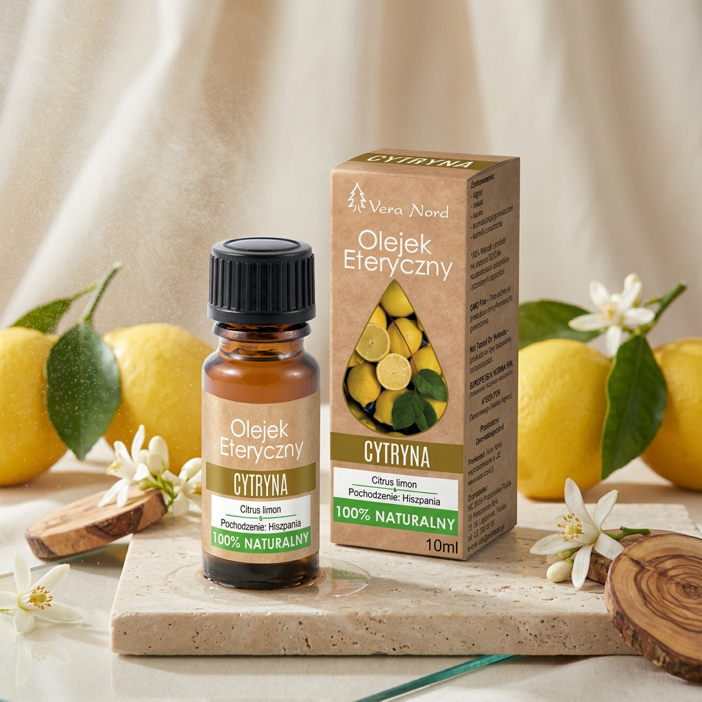 100% Naturalny Olejek Eteryczny – Cytryna (Vera Nord, 10 ml) — miniatura 5