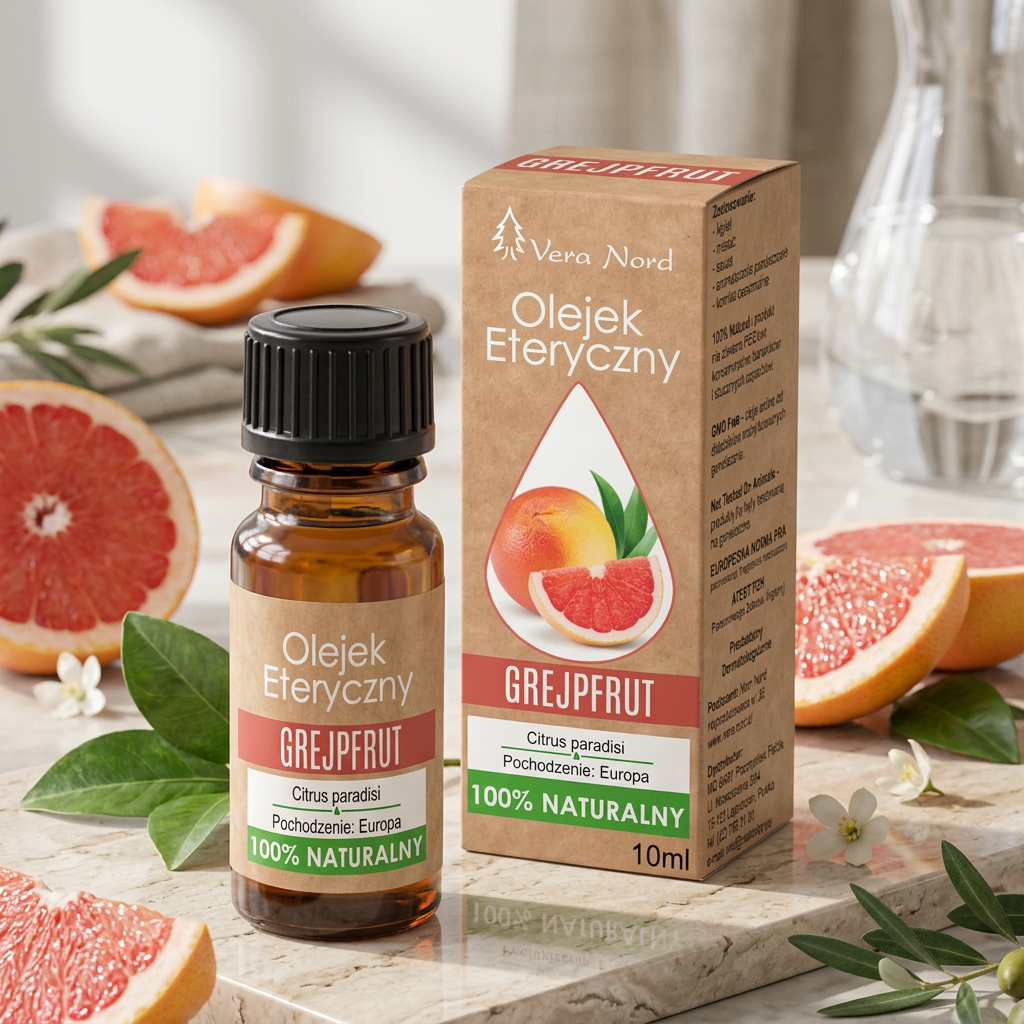 100% Naturalny Olejek Eteryczny – Grejpfrut (Vera Nord, 10 ml) — miniatura 5