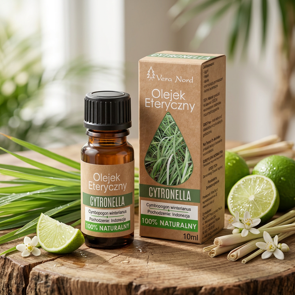 100% Naturalny Olejek Eteryczny – Cytronella (Vera Nord, 10 ml) — miniatura 5