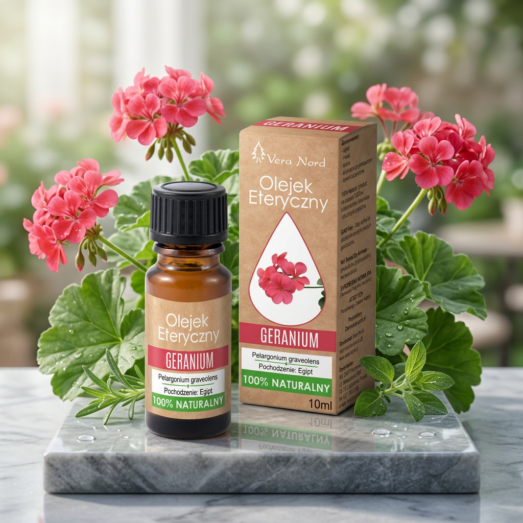 100% Naturalny Olejek Eteryczny – Geranium (Vera Nord, 10 ml) — miniatura 5
