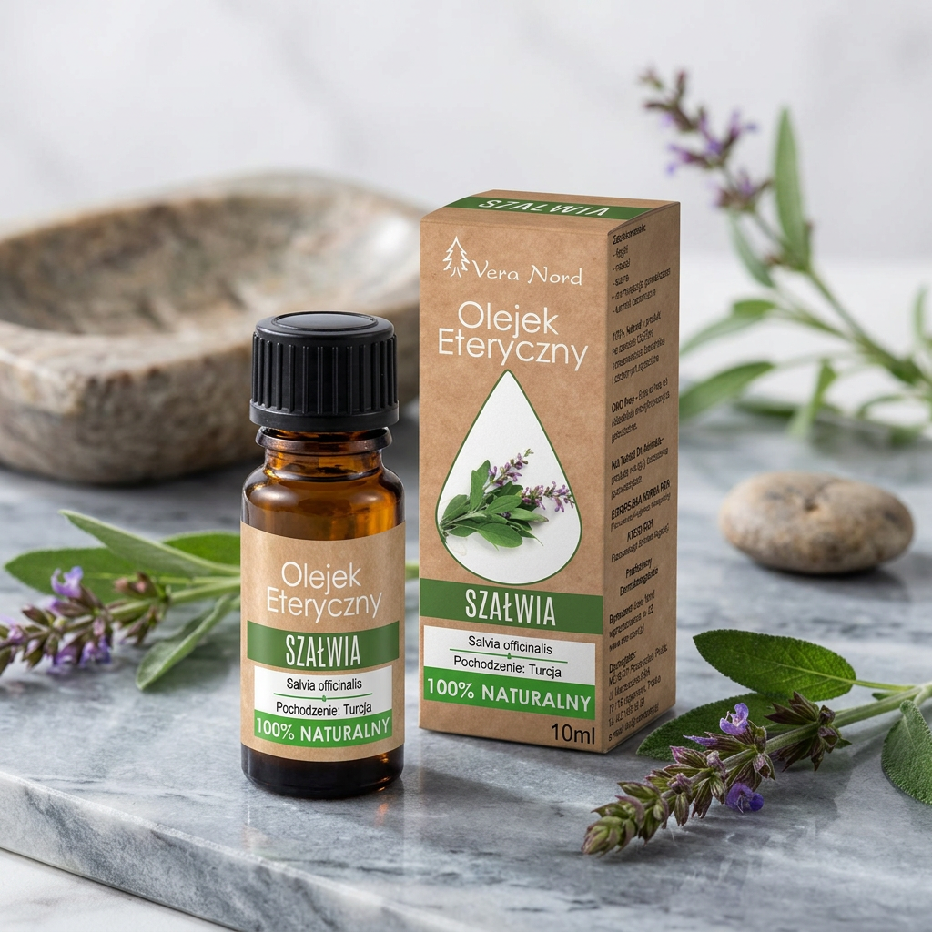 100% Naturalny Olejek Eteryczny – Szałwia Lekarska (Vera Nord, 10 ml) — miniatura 5