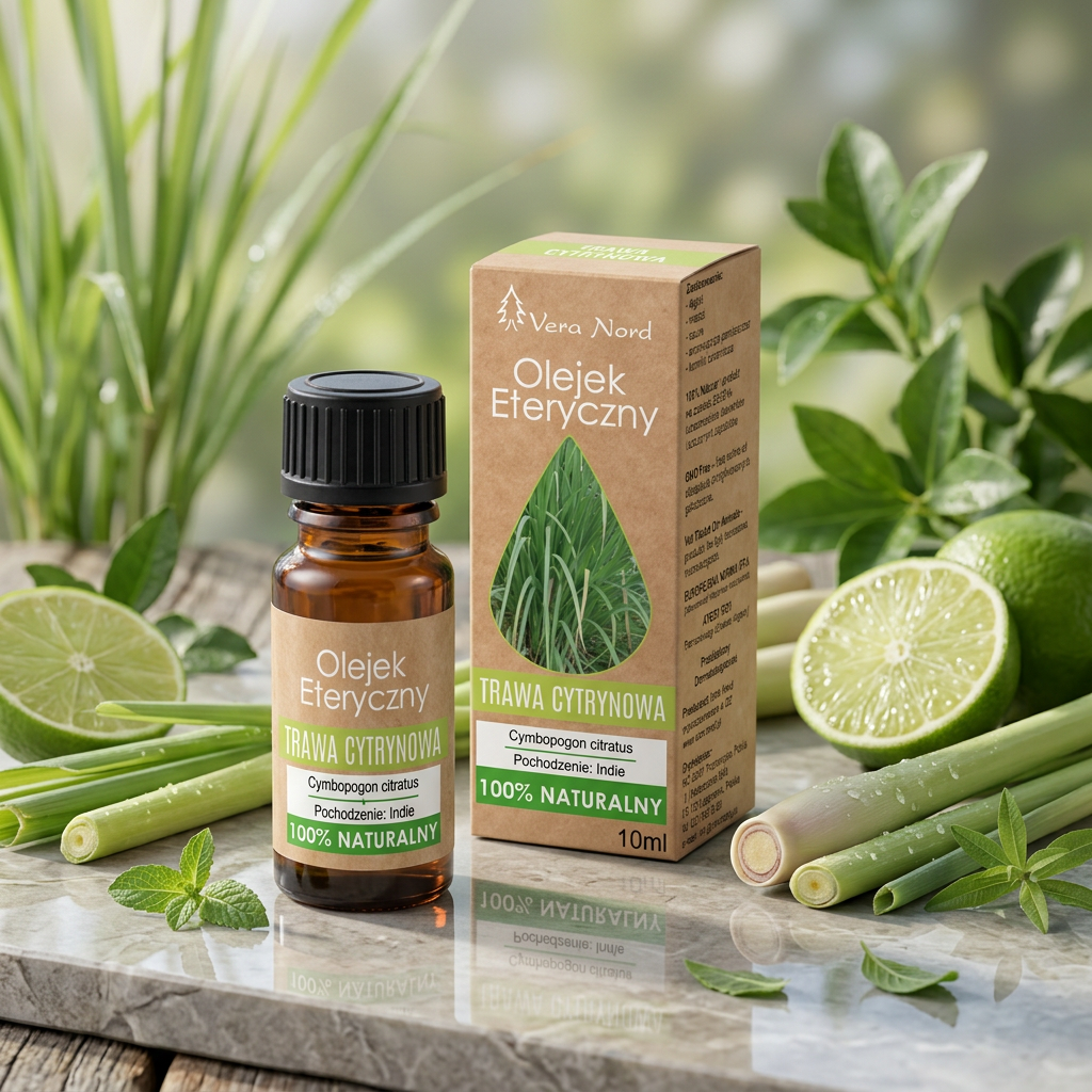 100% Naturalny Olejek Eteryczny – Trawa Cytrynowa / Lemongrass (Vera Nord, 10 ml) — miniatura 6