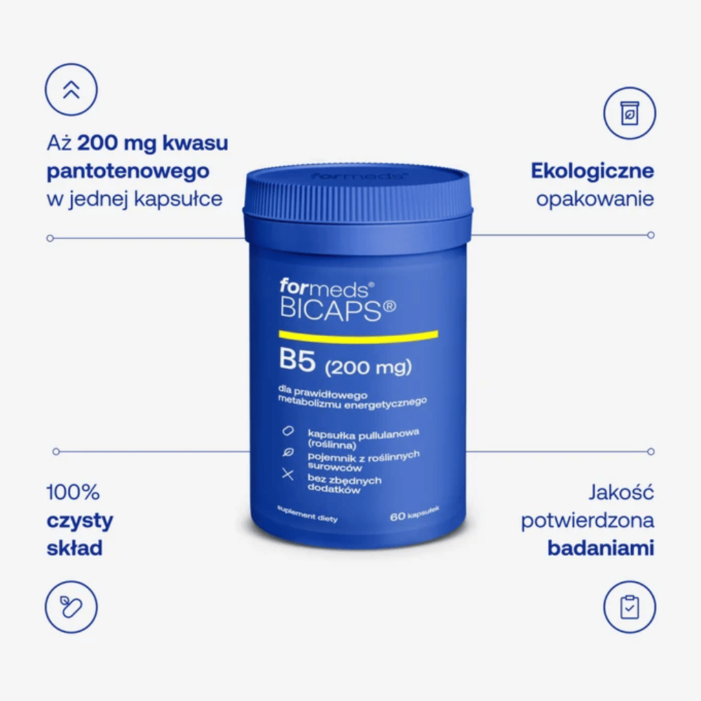 ForMeds Bicaps B5 Kwas pantotenowy 500 mg kapsułki – 60 kaps. — miniatura 3