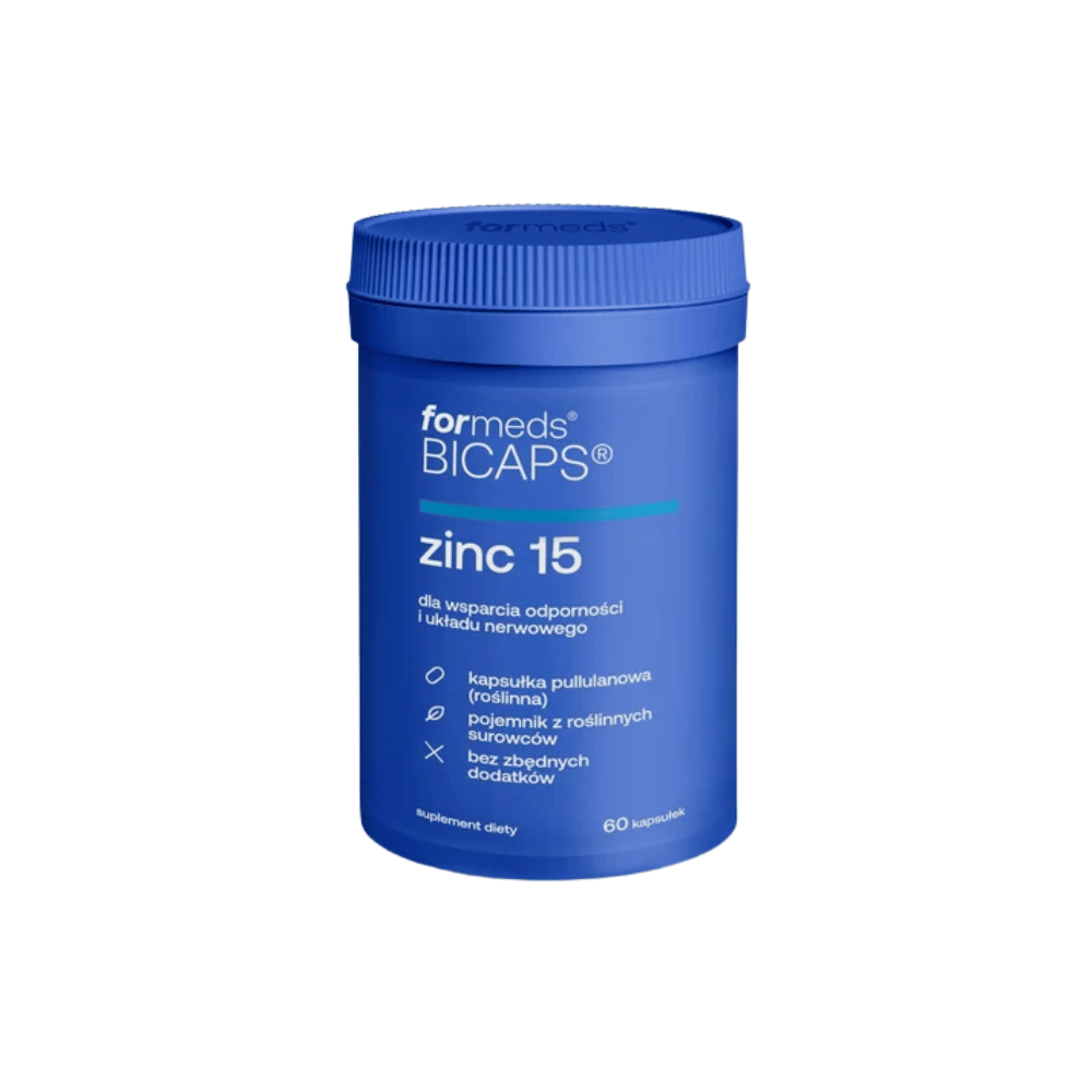 ForMeds Bicaps Zinc 15 Cynk 15 mg + Miedź kapsułki – 60 kaps.