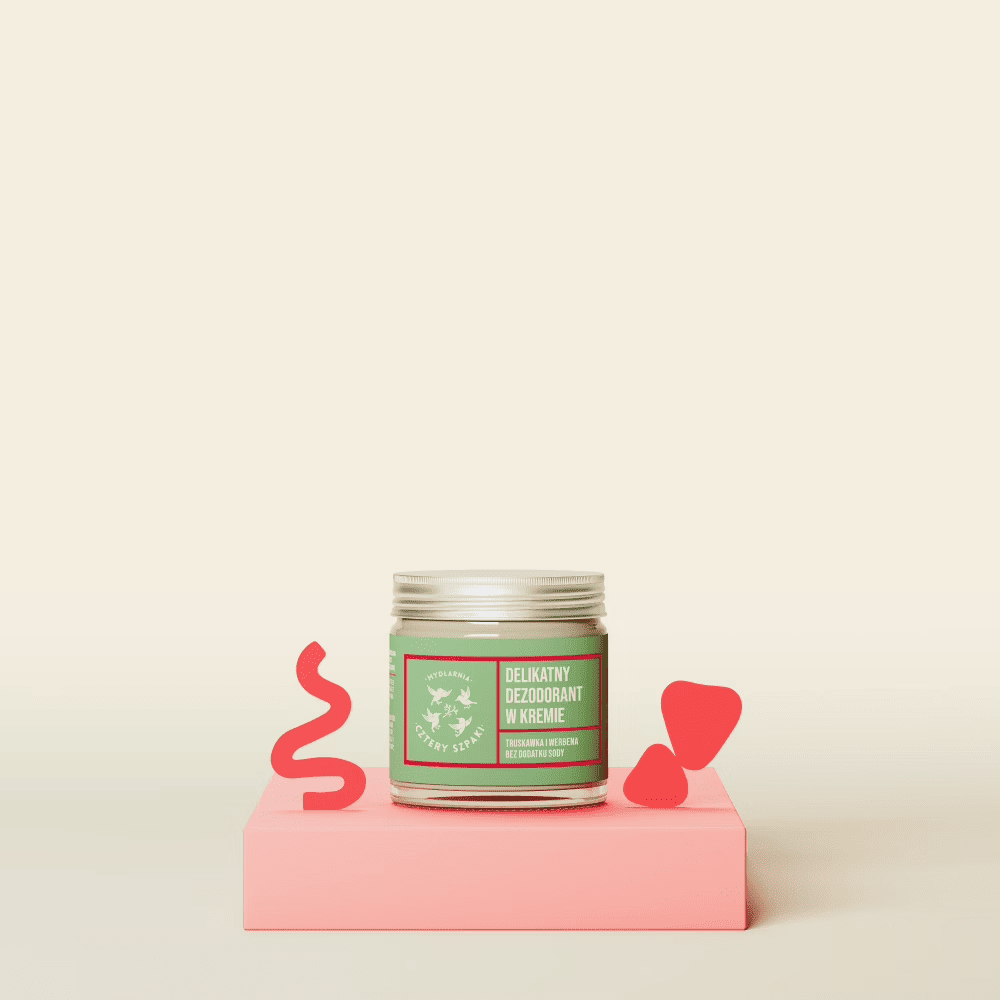 4 Szpaki - Delikatny dezodorant w kremie bez dodatku sody - Truskawka i Werbena — miniatura 2