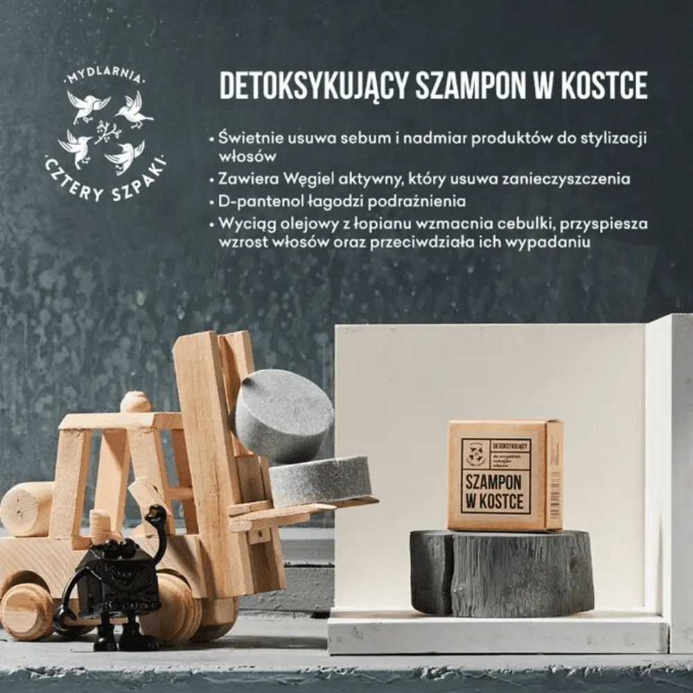 4 Szpaki - Detoksykujący szampon w kostce — miniatura 4