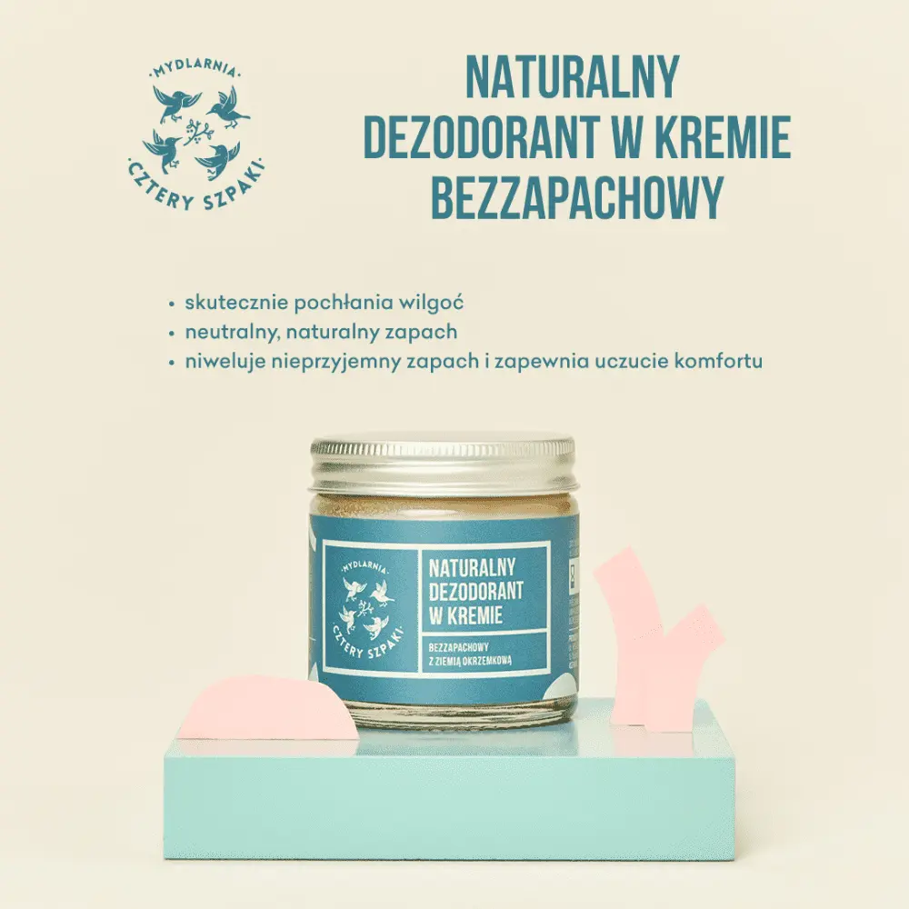 4 Szpaki - Naturalny dezodorant w kremie bezzapachowy — miniatura 4