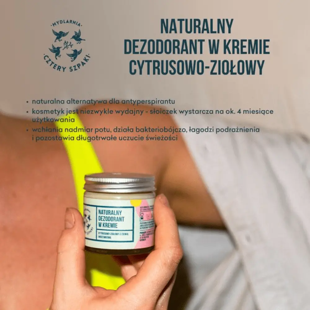 4 Szpaki - Naturalny dezodorant w kremie cytrusowo-ziołowy — miniatura 4
