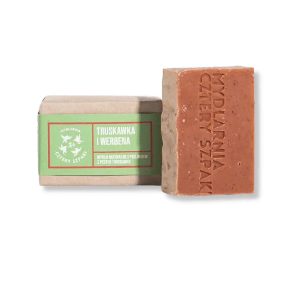 4 Szpaki - Peelingujące mydło w kostce - truskawka i werbena — miniatura 2