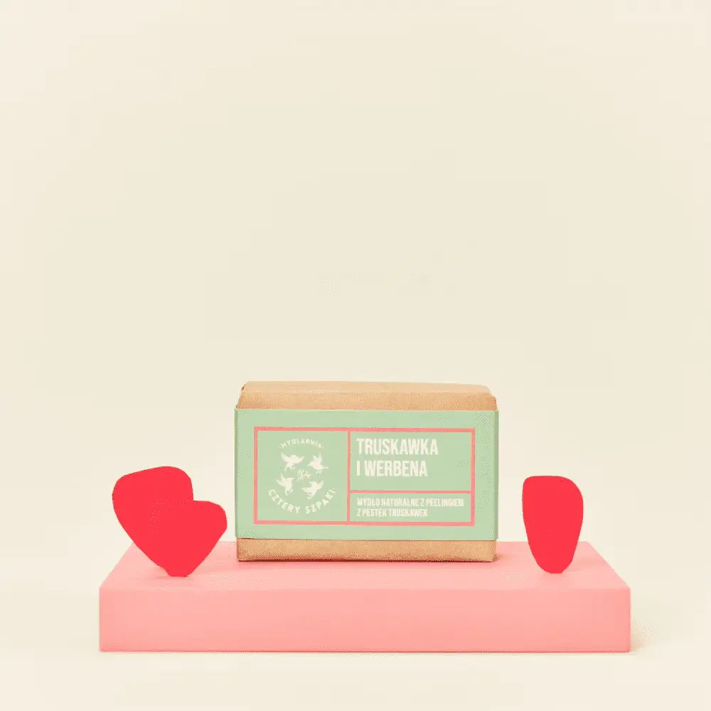 4 Szpaki - Peelingujące mydło w kostce - truskawka i werbena — miniatura 3