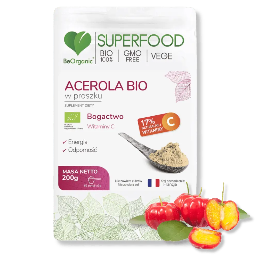 Acerola BIO BeOrganic - naturalna bomba witaminy C — miniatura 2
