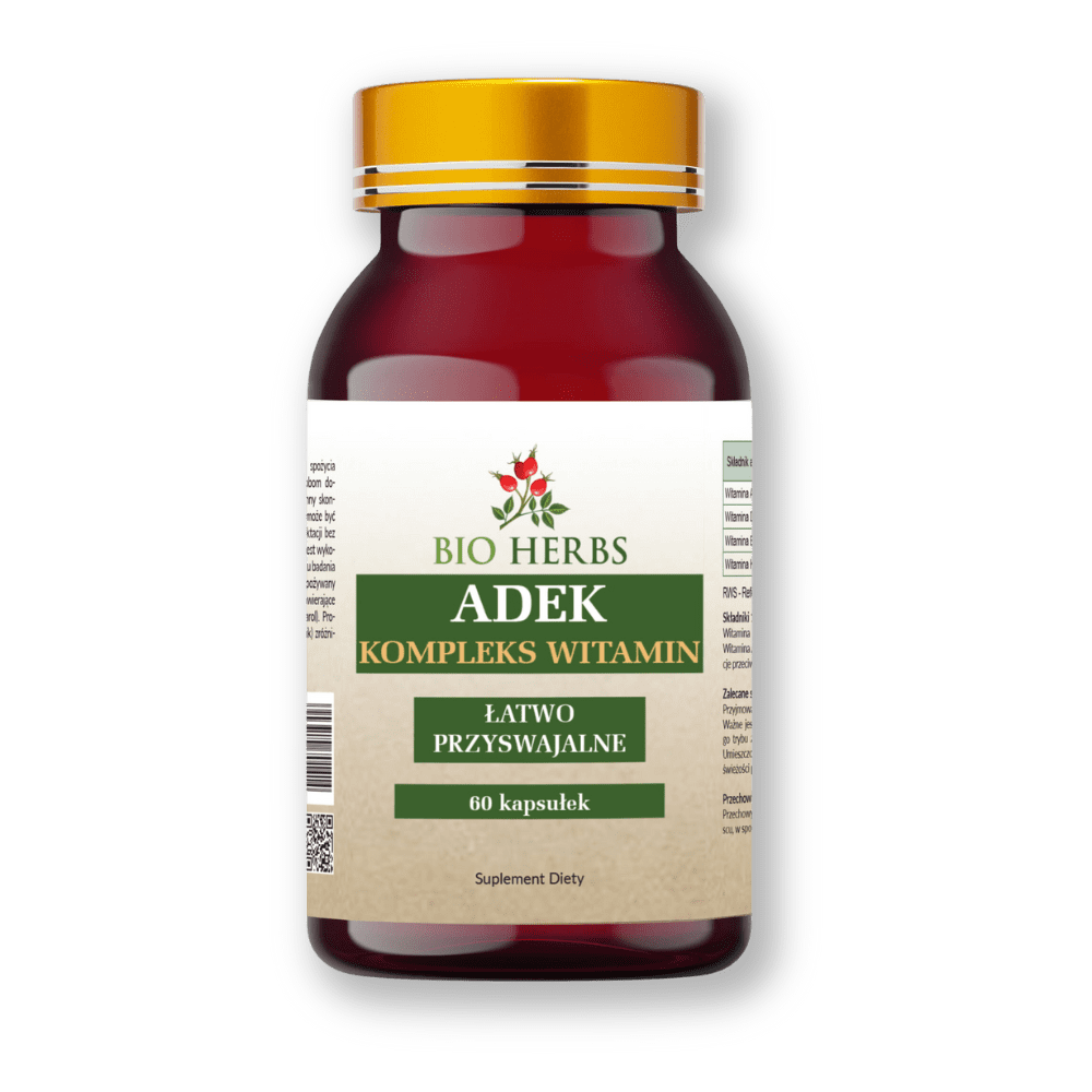 ADEK - Kompleks witamin od Bio Herbs w oleju słonecznikowym - 60
