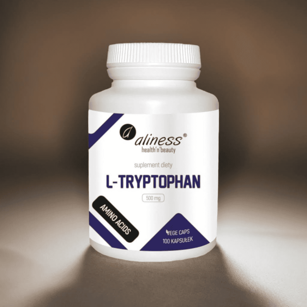 L-Tryptofan 500 mg – Prekursor Serotoniny i Melatoniny, 100 kaps. Aliness — miniatura 2