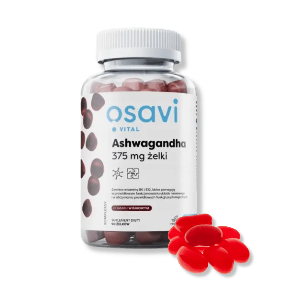 Ashwagandha 375 mg Żelki od OSAVI - Smak Wiśni — miniatura 2