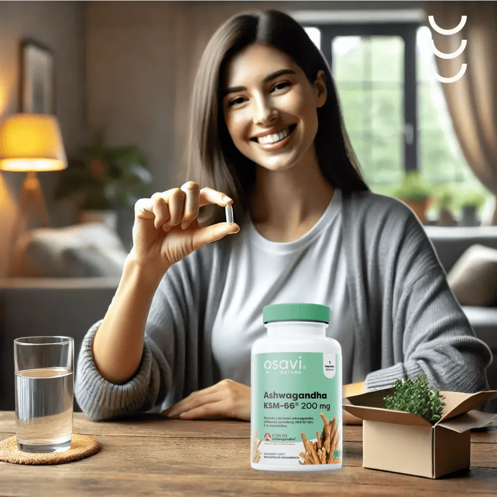 Ashwagandha KSM-66® 200mg – Naturalny Adaptogen na Radzenie Sobie ze Stresem od OSAVI — miniatura 4
