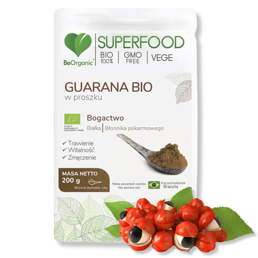 BeOrganic Guarana BIO w proszku 200g od Medicaline — miniatura 4